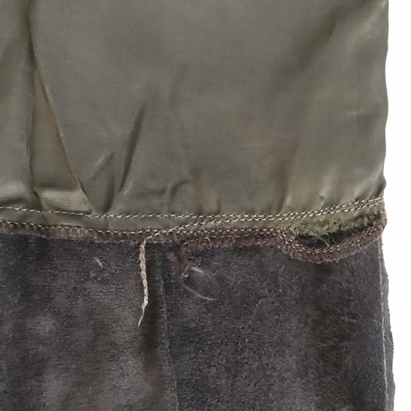Vintage Green Genuine Leather Comint Pants - Picture 12 of 13